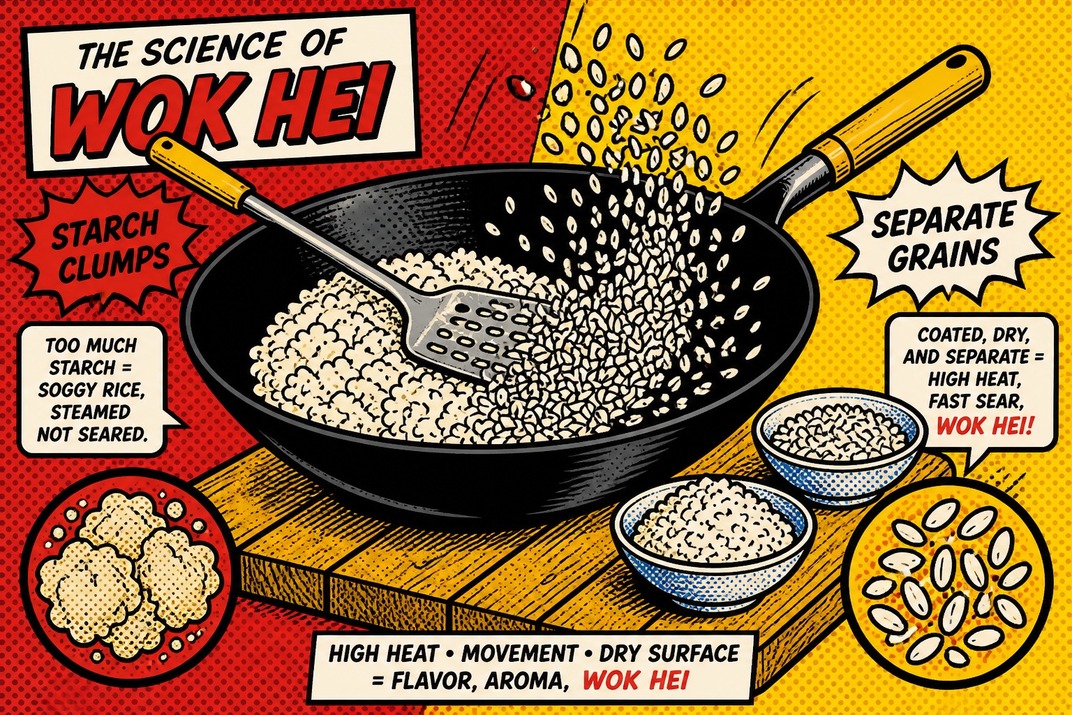Rice Science: Starch, Clump, and Shelf Life